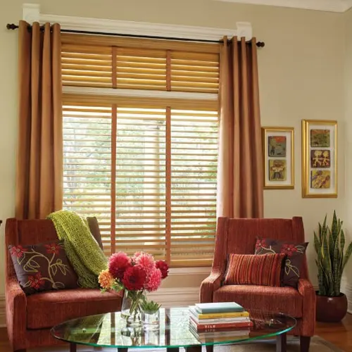 Living Room Wooden Blinds