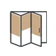 Bi-fold door blinds icon